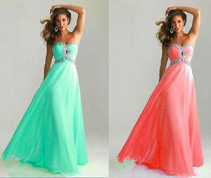Pink or green evening dress