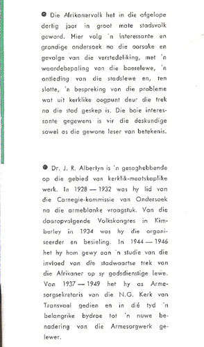 Land en Stad -- Dr J.R. Albertyn