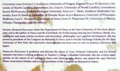 Researching Dance : Evolving Modes of Inquiry -- Fraleigh and Hanstein
