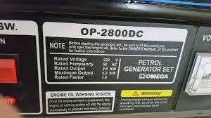 2800DC Omega Generator - BE SMARTER THAN ESKOM!!! TIRED OF SITTING WITHOUT POWER.