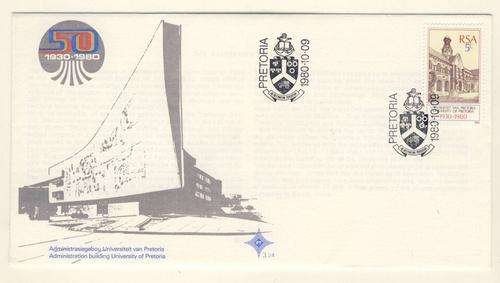 *F1487 - R.S.A. 1980:- F.D.C. No. 3.24 - University of Pretoria 50 Years