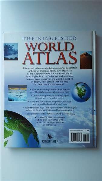 The Kingfisher World Atlas (128 pages) [Hardcover]