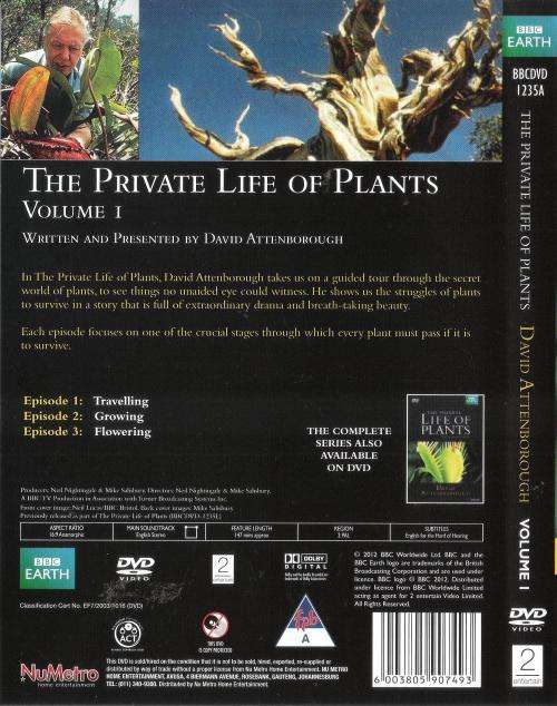 BBC Earth - The Private Life of Plants Volume 1 David Attenborough [DVD]