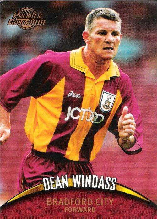 Soccer - Topps Premier Gold 2001 #15 Dean Windass - Bradford City Trading Card [Loose]
