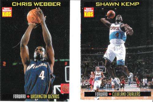 Basketball 1998 Sports Illustrated for Kids Trading Cards x 2 (series 4) [Loose]