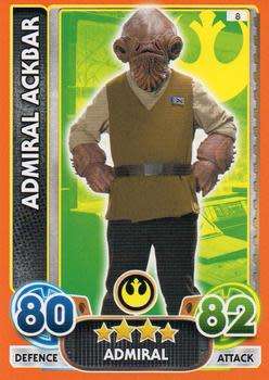 2016 Star Wars Force Attax Extra The Force Awakens #8 Admiral Akbar