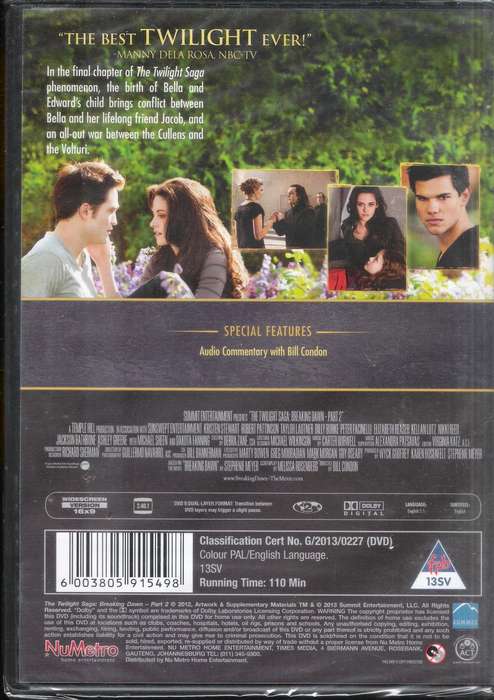 The Twilight Saga: Breaking Dawn - Part 2 (2012) [DVD]