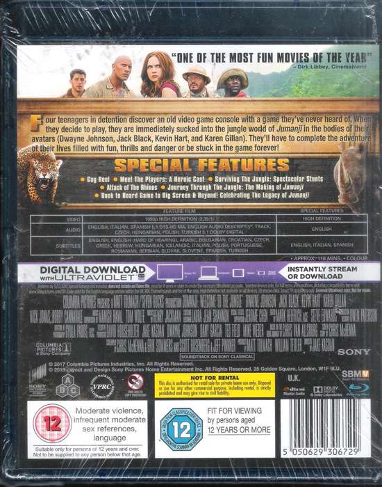 Jumanji - Welcome to the Jungle [Blu-Ray]