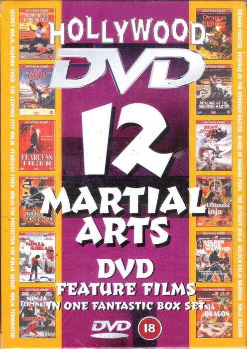 Hollywood DVD - 12 Martial Art DVD Feature Films In One Fantastic Box Set [DVD]
