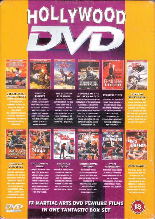 Hollywood DVD - 12 Martial Art DVD Feature Films In One Fantastic Box Set [DVD]