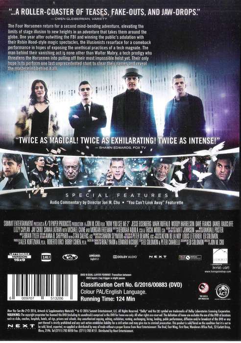 Now You See Me 2 (2016) [DVD]