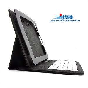 Leather Case Holder with Keyboard for iPad / iPad 2