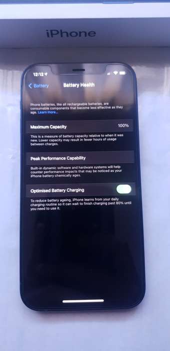 IPHONE 12 128GB BLUE LIKE NEW WITH 2 YR APPLE WARRANTY