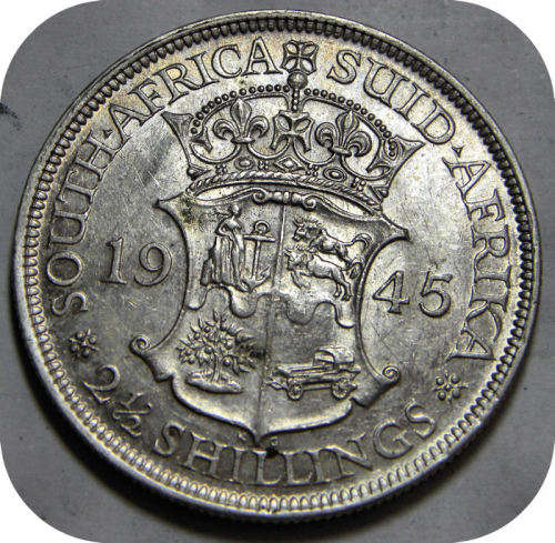Top Grade SA Union: Lustrous 1945 Halfcrown in A/UNC!!