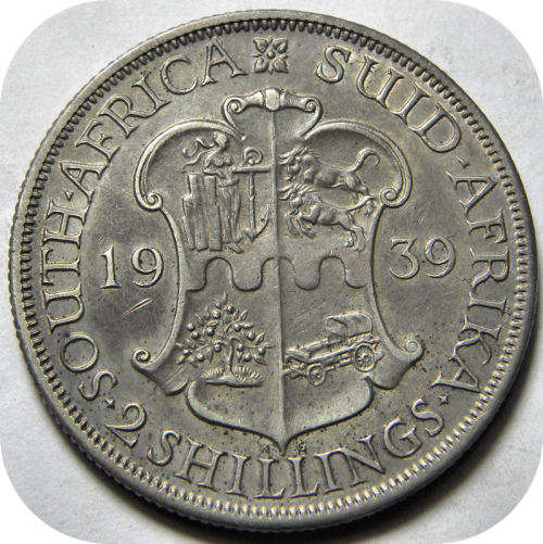 Top Grade SA Union:  The RARE 1939 2/- Florin in EF!!