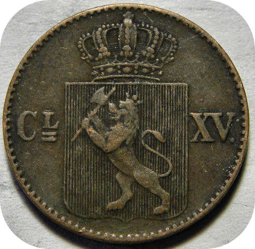 1867 Norway 1/2 skilling CLXV