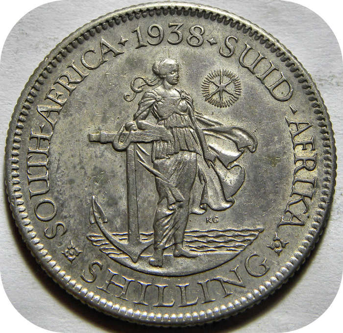 Top Grade SA Union: The Rare 1938 Shilling in EF!