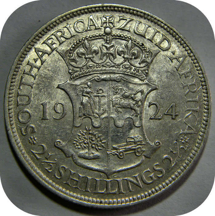 Top Grade SA Union:  1924 Halfcrown 2/6 in VF!!