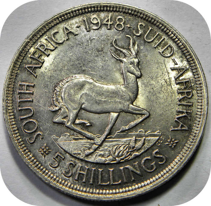 Winskoop SA Unie: 1948 Kroon 5/- in Brilliant UNC onder R700!!!