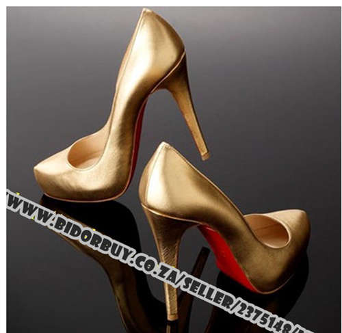 Gorgeous Genuine Leather Gold / Silver /Nude Colour High Heel Formal /Wedding/ Dancing Heel SIZE 2-8