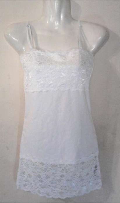 STRETCH VEST WITH LACE TOP AND BOTTOM, WHITE, SIZE XXXL