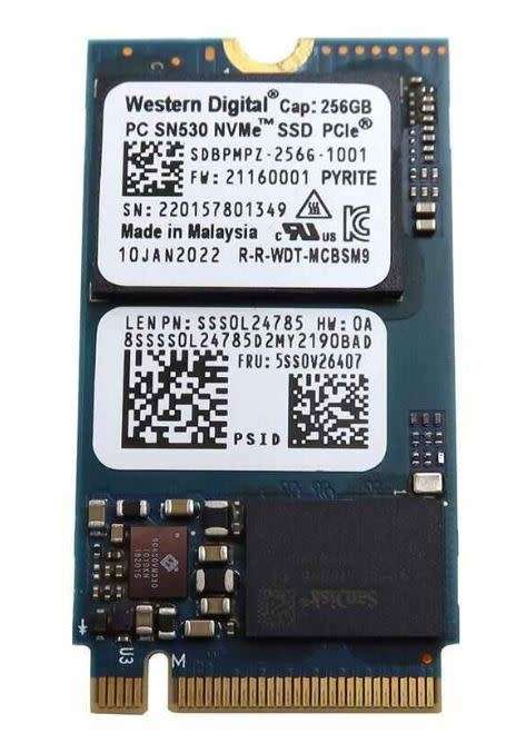 Western Digital PC SN530 256GB M.2 2242 NVMe SSD