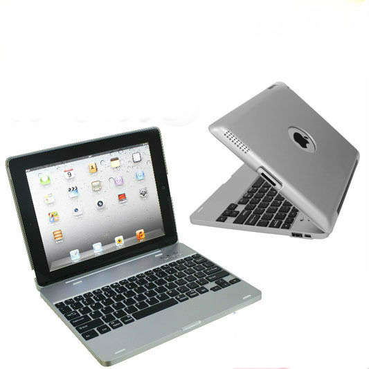 IPAD 2 / IPAD 3 - MACBOOK Style Stand Case Wireless Bluetooth Keyboard