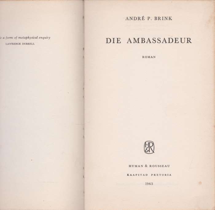 Ambassadeur deur Andre P. Brink