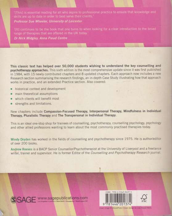 The handbook of individual therapy (Sixth Edition) edited by Windy Dryden and Andrew Reeves