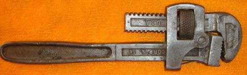 3 VINTAGE PIPE WRENCHES 180mm A 250mm AND A 300mm BIDDING ARE PER WRENCH TO TAKE ALL 3