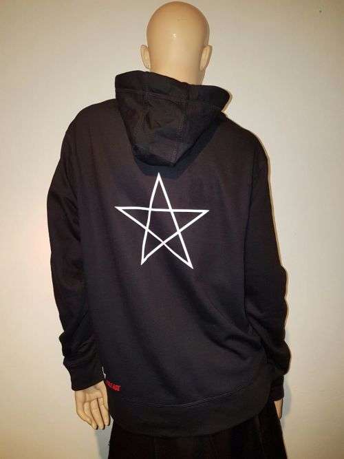 Brand New High Voltage White pentagram unisex hoodie Punk Goth Alternative