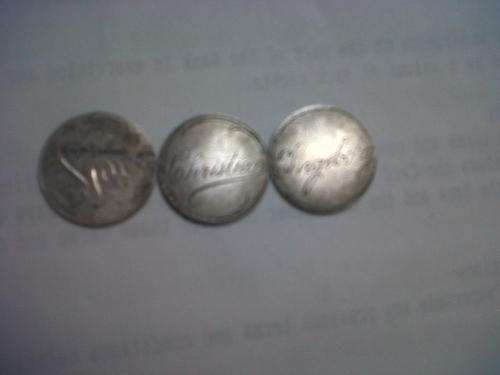 3 silver Danmark coins with names engraved