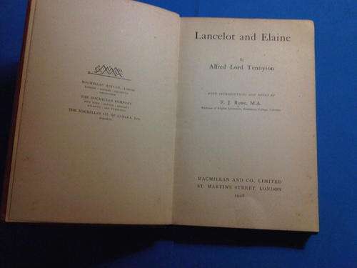 Tennyson - Lancelot And Elaine