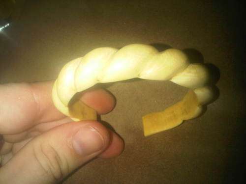 Vintage Carved Bone Cuff Bangle