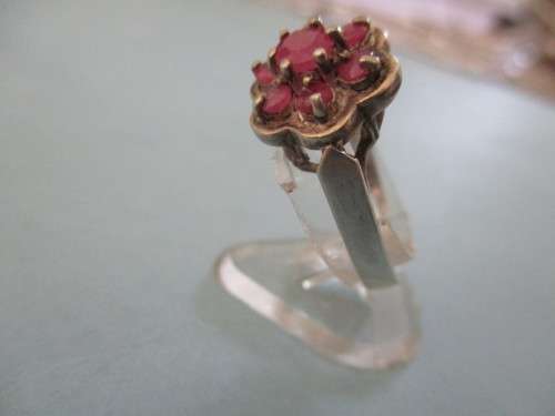 925 Sterling Silver and Genuine Rubies Ring