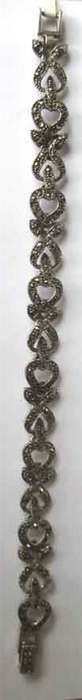 Lovely 925 Sterling Silver  and Marcasite Bracelet