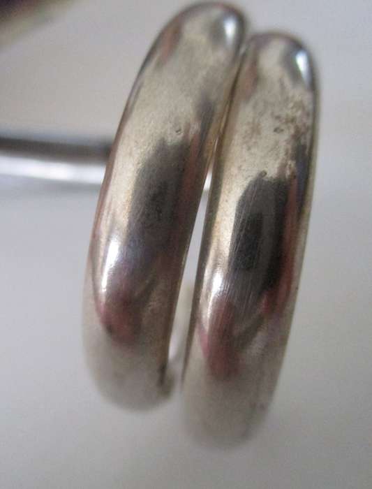 Sterling Silver Hoop  Earrings Large