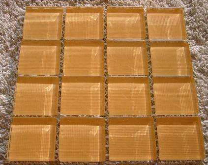 Mosaic Crystal Glass Tiles -  Sand Stone 23 x 23 x 4 mm