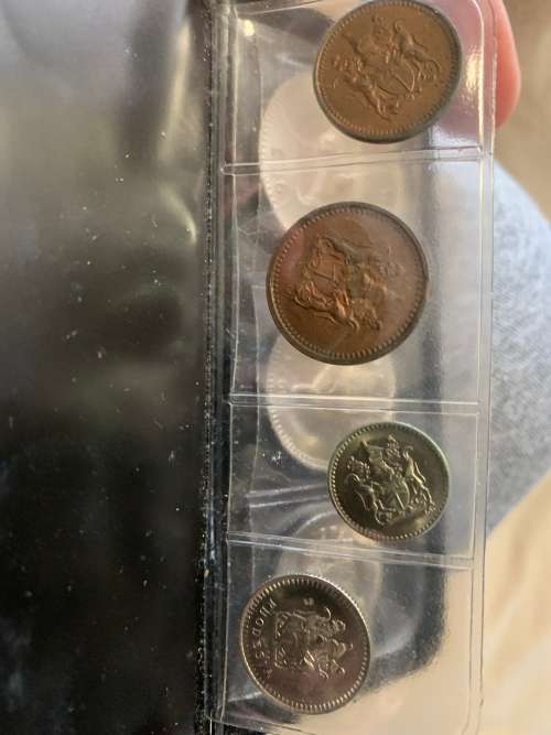 UNC Coin Set Of Rhodesia 1975
