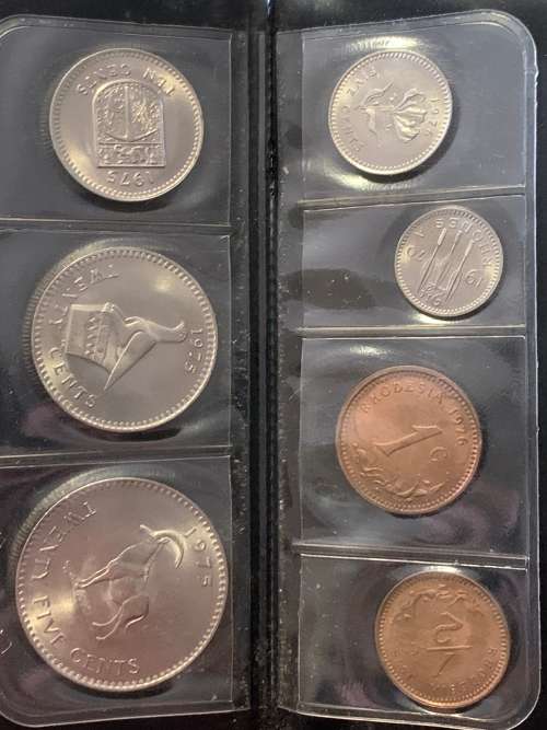 UNC Coin Set Of Rhodesia 1975