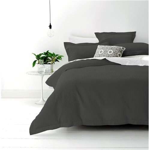 Luxury New stunning*100% cotton Percale *WAFFLE*180 Thread Count*WOW*-Duvet-Cover-GREY