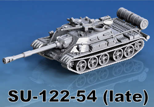 1:100 Scale - SU-122-54 Late - Open Turret
