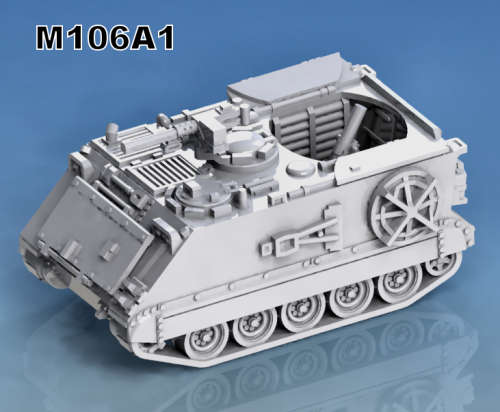 1:100 Scale - M106a1 - Mortar - Cupola Closed - 50 cal MG
