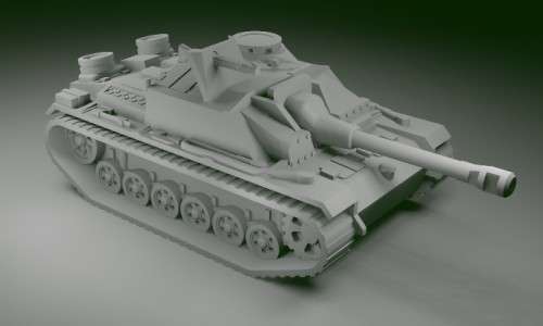 1:100 Scale - Stug IIIG - Mid - Saukopf - Ostketten - MG