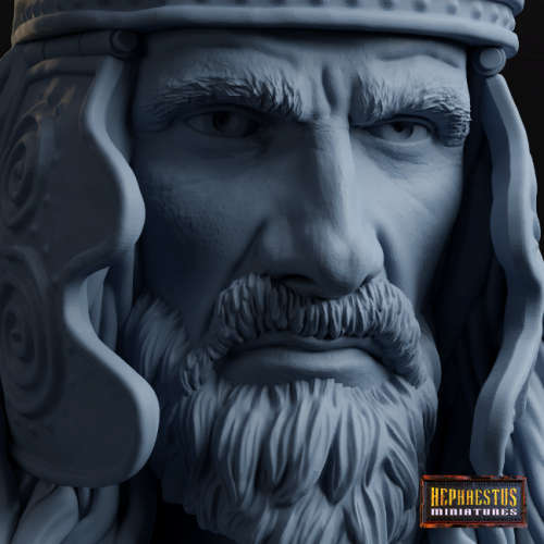 1:12 Scale - Gallic Chief Shoulder Bust Including Plinth