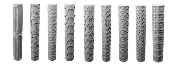 Textured Roller Set 6 - Long Set