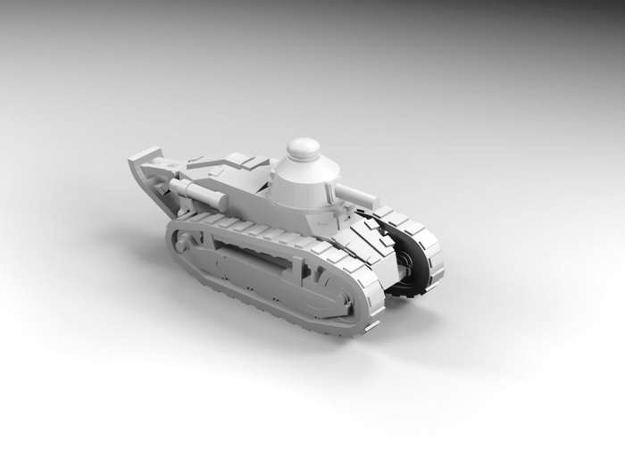 1:144 Scale - Renault FT 17 - Tail - Berliet MG Turret