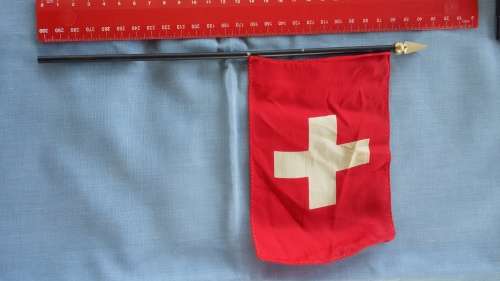 Old International Mini Desk Flag - SWITZERLAND