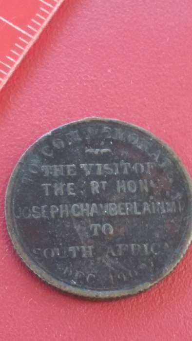 Coin - The visit of the R`t Honary Joseph Chamberlain MP to South Africa Dec 1902