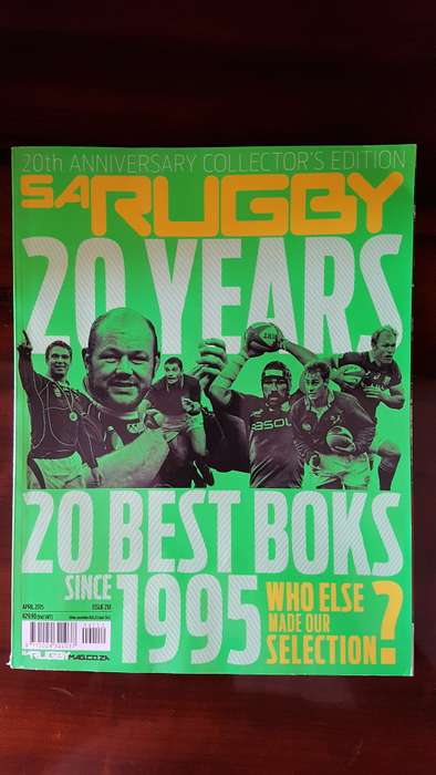 SA Rugby Magazine 20 Years, 20 Best Boks since 1995, 20th Anniversary Collector`s Edition